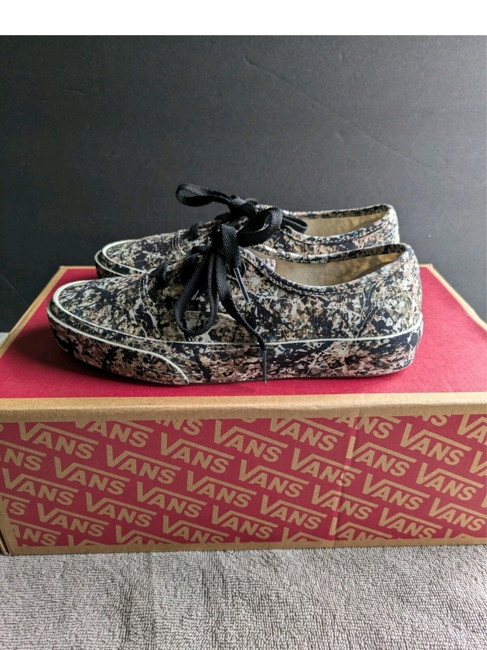 Vans x MOMA  Jackson Pollock Paint Splatter Shoes CAMO Size 6.5 Women's Mens 5